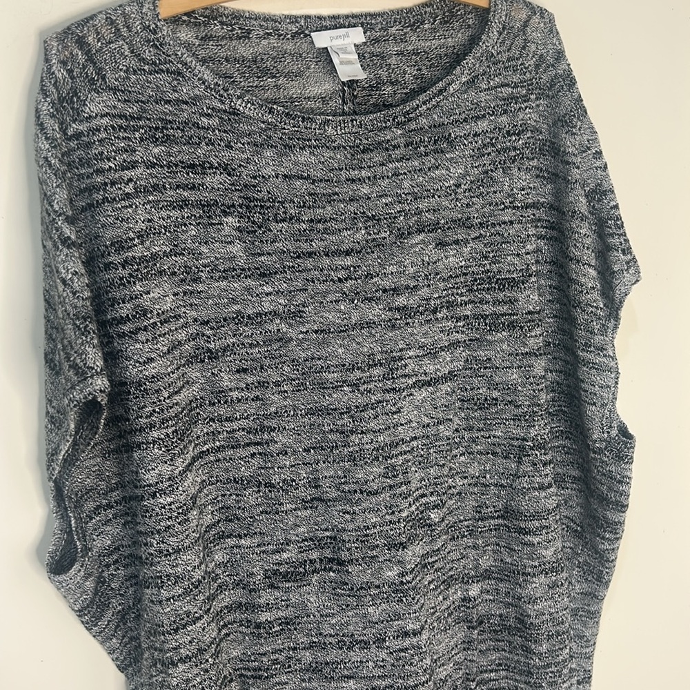 J. Jill marled black and white Women's Sweater LINEN AND COTTON
Listing is each